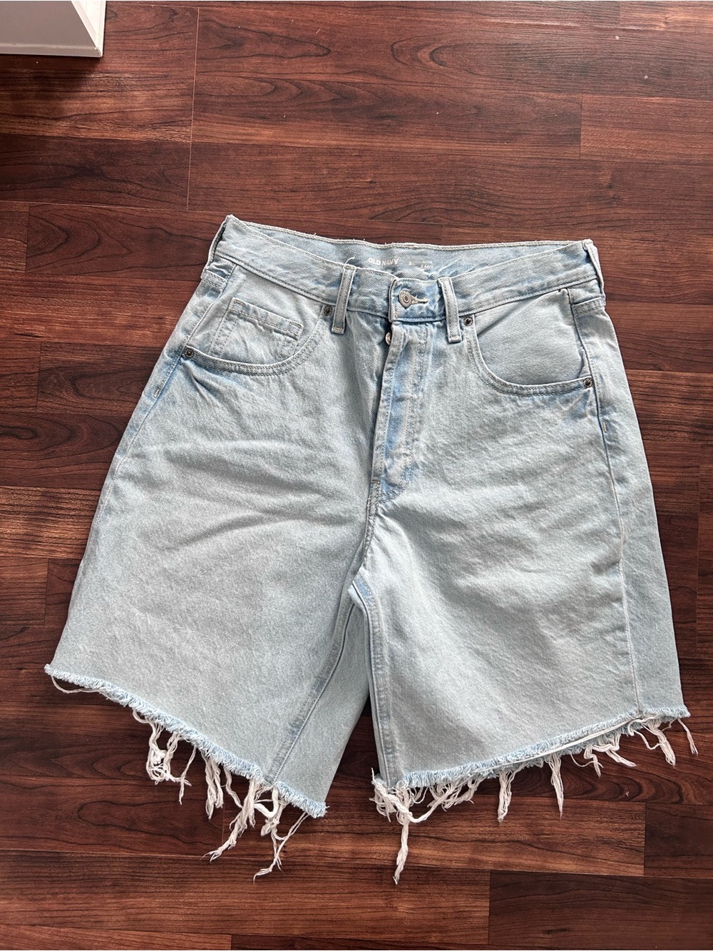 Old Navy Light Blue High-Rise Cutoff Jean Shorts